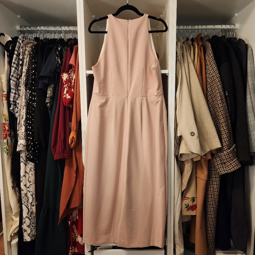 Zara Blush Pink Tailored Vest Midi Dress - Picture 4 of 11
